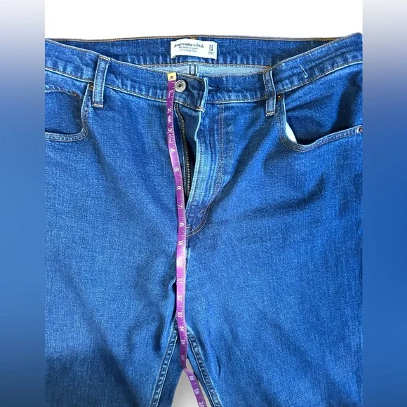 Abercrombie & Fitch Women's High Rise Jeans - Dark Blue - Picture 12 of 16